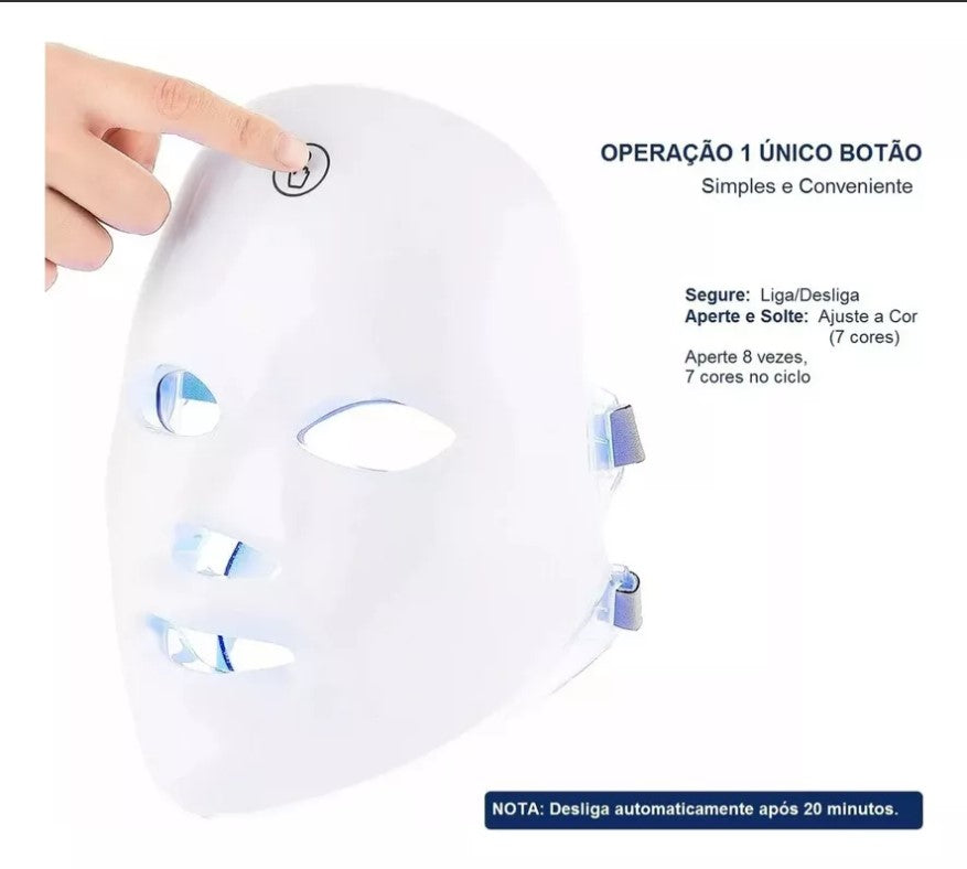 MÁSCARA FACIAL DE LED (7 CORES)